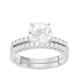 White Sapphire Bridal Set NWT
